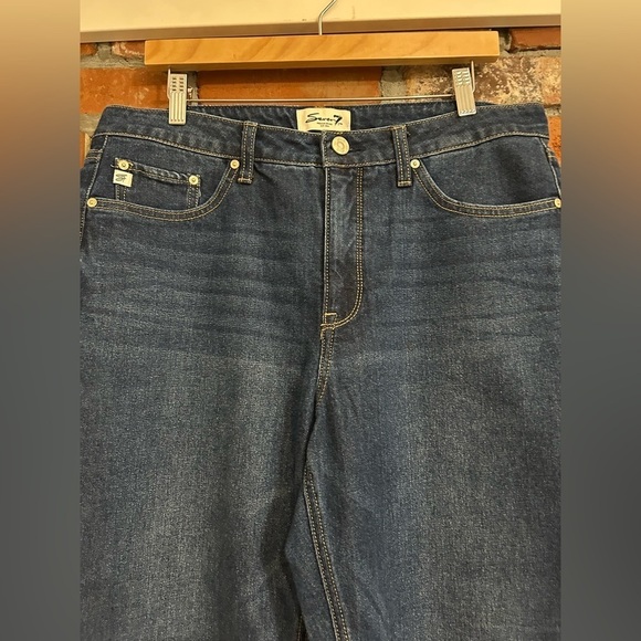 Seven7 Dark Straight Leg Jeand Size 12 - Picture 4 of 11